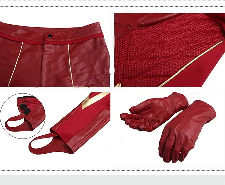costume de cosplay flash 4, taille personnalisée, avec masque
