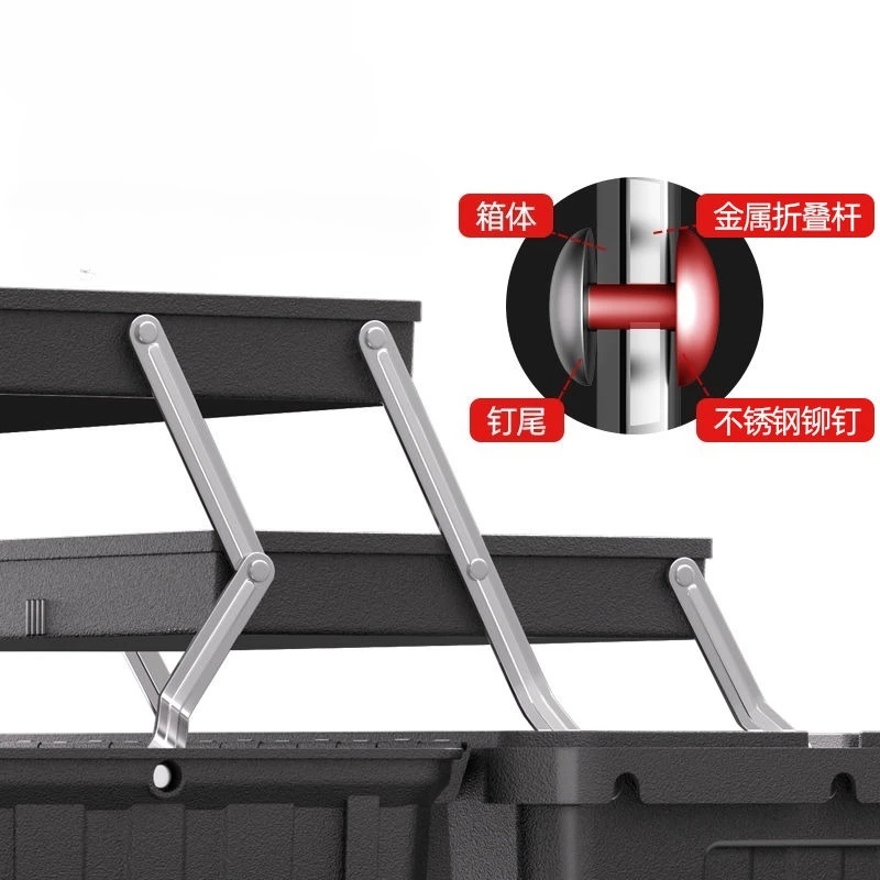 airaj boîte à outils pliante à trois couches outils à 3 étages Étui rigide valise domestique multifonctionnelle boîte de pièces de rangement de garage kit d'outils