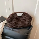 Sac à main tissé à la main pour Bolsos Mujer été 2025, nouvelle Texture haut de gamme Rummikub et élégant sac à main de vacances à la plage pour femmes