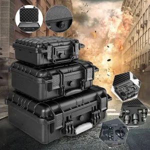 Mallette de transport rigide en plastique ABS, 9TANTool Box, Équipement de sécurité, Mallette à outils portable, Degré porteurs, Mallette à outils en mousse