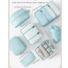 Ensemble d&rsquo;organisateurs de voyage pliables, 8 pièces, valise étanche de grande capacité, Cubes d’emballage portables de différentes tailles, pochette pour valise et chaussures