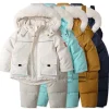 Combinaison de Ski pour enfants, coupe-vent et imperméable, doudoune et pantalon, manteau de neige, salopette, pantalons en duvet, Parkas, ensembles doux et chauds Combinaison de Ski pour enfants, coupe-vent et imperméable, doudoune et pantalon, manteau de neige, salopette, pantalons en duvet, Parkas, ensembles doux et chauds