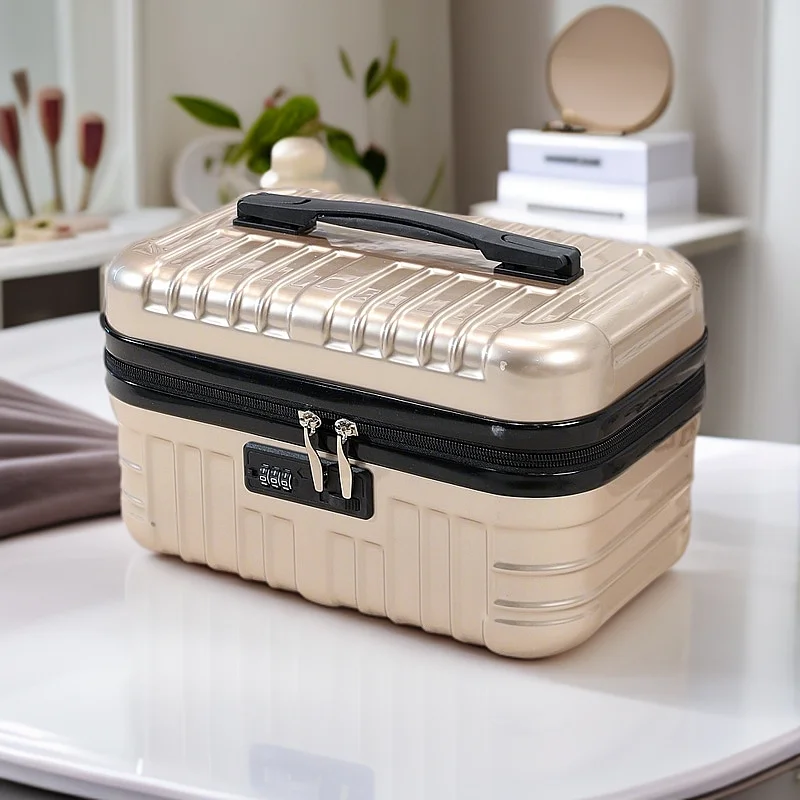 valise portable de 16 pouces, trousse de maquillage pour femmes, petite boîte de mot de passe pour court voyage, trousse de toilette légère, mini trousse de maquillage