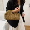 sac à main tissé élégant pour femmes, sac sous les bras en paille de plage, sacs à bandoulière polyvalents et exquis, sacs de soirée pour cadeaux pour femmes
