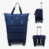 sac à bagages à poulie, sac de voyage à roue universel, valise pliable, sac à roulettes léger, sac à dos tiré à la main de grande capacité, pour sortir à l'étranger à la maison