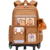 Sac à dos d’école de dessin animé pour enfants, sacs à roulettes pour étudiants, sac à roulettes pour filles et garçons, cartable mignon à roulettes Sac à dos d’école de dessin animé pour enfants, sacs à roulettes pour étudiants, sac à roulettes pour filles et garçons, cartable mignon à roulettes