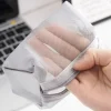 sacs à clés de grande capacité, sac à cosmétiques transparent, pochette de rangement carrée en maille, mini porte monnaie à fermeture éclair, mini sac de lavage, étui de papeterie