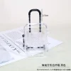 mini valise avec poignée, boîte de rangement transparente pour petits accessoires, articles décoratifs diy, ornements de table, boîte de rangement