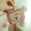 petite valise de couple lapin de dessin animé, 18 boîtes à bonbons, mini bijoux de voyage, coffret cadeau de mariage, mallette de rangement pour cils à la maison, 1 pièce