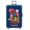 housse de protection élastique pour bagages, jeu marios bros, housse de protection pour valise, anime épais, étiquettes de fixation rétractable, boîtier de chariot de voyage, décoration