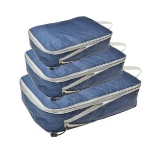 Sac de rangement de voyage Cubes d’emballage compressibles en Nylon Portable avec sac à main organisateur de bagages valise de voyage pliable et étanche Sac de rangement de voyage Cubes d’emballage compressibles en Nylon Portable avec sac à main organisateur de bagages valise de voyage pliable et étanche