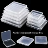 boîte de rangement d'emballage carrée portable, boîte en plastique durable pour petits articles, organisateur d'articles divers, conteneur transparent de perles de bijoux