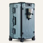 Valise surdimensionnée 32/30 pouces, cadre multifonctionnel en aluminium, bagages avec porte-gobelet USB, valises de voyage de haute qualité 26 « 28 »