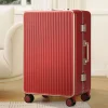 Nouveau Bagage hommes et femmes 20-28 pouces grande capacité cadre en aluminium valise de voyage avec poignée rétractable mot de passe valise Nouveau Bagage hommes et femmes 20-28 pouces grande capacité cadre en aluminium valise de voyage avec poignée rétractable mot de passe valise