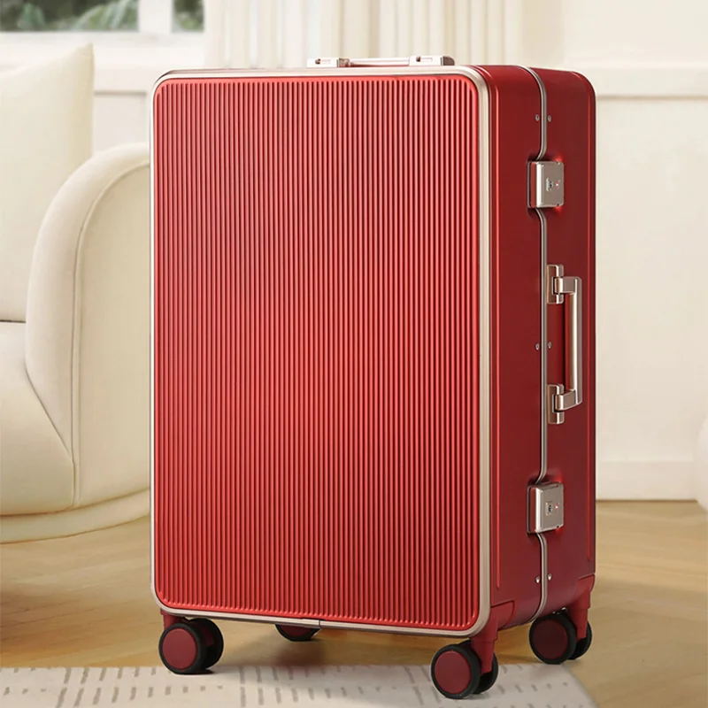 Nouveau Bagage hommes et femmes 20-28 pouces grande capacité cadre en aluminium valise de voyage avec poignée rétractable mot de passe valise Nouveau Bagage hommes et femmes 20-28 pouces grande capacité cadre en aluminium valise de voyage avec poignée rétractable mot de passe valise