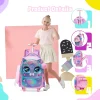 sacs d'école pour enfants, sac à dos roulant pour filles, valise à bagages avec chariot à roulettes, sacs à dos à roulettes pour voyage scolaire