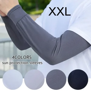 Housse de bras de Protection solaire XXL pour hommes, étui de bras de cyclisme, manches de bras amples et agrandies, manchettes de Protection solaire pour Sport de plein air, chauffe-bras respirant