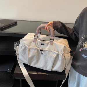 Sac de voyage de grande capacité, sac d’embarquement léger pour courtes distances, séparation sèche et humide, sac de Fitness à bandoulière, sac à bagages