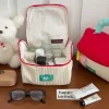 sac de maquillage de cabine mignon de grande capacité, étui carré kawaii pour cosmétiques, étui de rangement portable en forme de maison