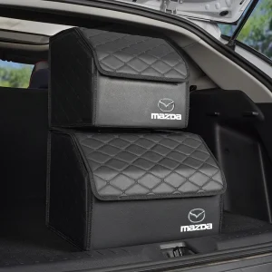 Valise en cuir pour coffre de voiture, boîte de rangement pliable, Mazda 2, 3, 6, 5, Atenza CX30, CX90, CX60, CX50, MX30, CX3, CX5, MX5, CX7