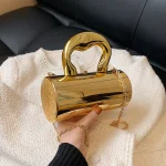 Sac à main à bandoulière pour femmes, pocommuniste de fête, mini sac à main de soirée à intervalles de mode, initié, pochette de boîte en or, 2025