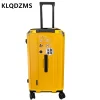 klqdzms valise grande capacité abs + boîtier de chariot pc essentiels de voyage en famille bagages roulants à roulettes unisexe de haute qualité
