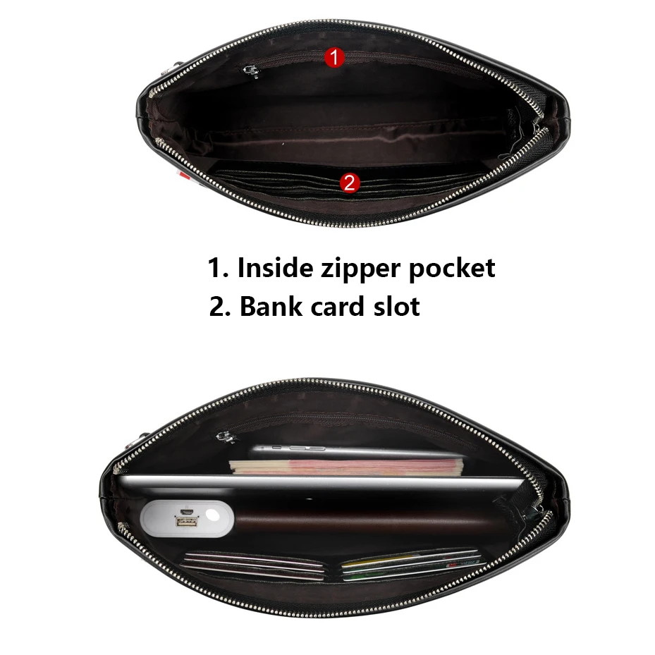 sac à main de style business pour hommes, pochette en cuir pu souple, sac de taille pour hommes, élégant, loisirs, pochette à main élégante, mode