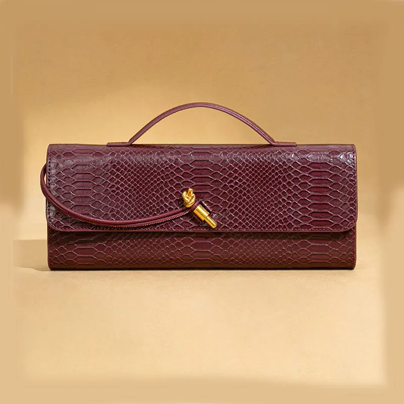 sac à poignée supérieure design de luxe pour femmes, sac à main de soirée long, sacs à bandoulière motif crocodile, tenues à la mode