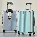 Sac à bagages de voyage moyen de grande capacité, sac roulant de 20 à 26 pouces avec porte-gobelet et support de téléphone pour un voyage facile à transporter