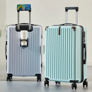 Sac à bagages de voyage moyen de grande capacité, sac roulant de 20 à 26 pouces avec porte-gobelet et support de téléphone pour un voyage facile à transporter Sac à bagages de voyage moyen de grande capacité, sac roulant de 20 à 26 pouces avec porte-gobelet et support de téléphone pour un voyage facile à transporter