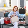 Valise à main légère rétro, boîte d’embarquement de voyage de 14 pouces, petit sac de maquillage de rangement léger pour femme de 14 pouces