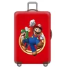 housse de protection élastique pour bagages, jeu marios bros, housse de protection pour valise, anime épais, étiquettes de fixation rétractable, boîtier de chariot de voyage, décoration