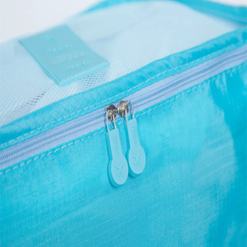 grand paquet de 6 sacs de voyage, organisateur de vêtements, sac de rangement, sac de valise de garde robe, organisateur de voyage, sac cube d'emballage de chaussures