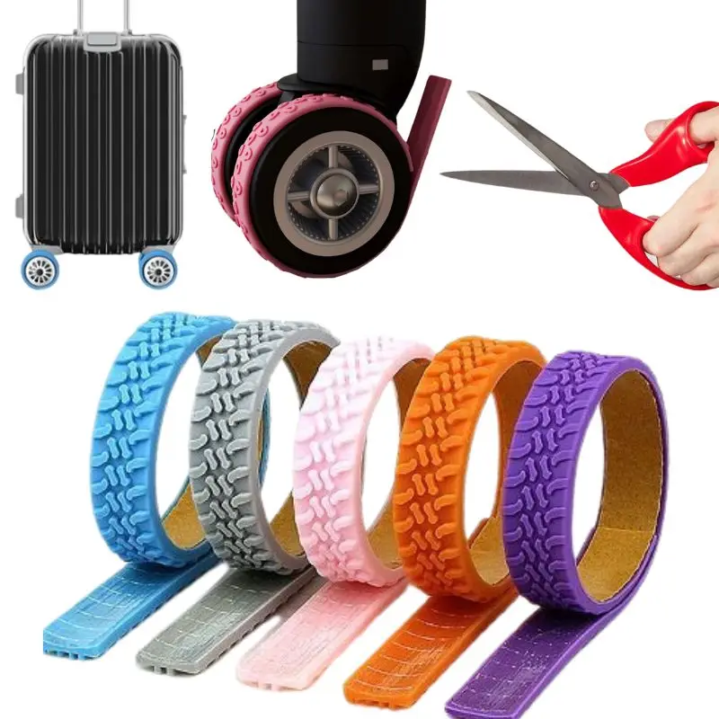 protecteur de roues de bagages en silicone, 8/4 pièces, roulettes, chaussures, valise, étui de protection avec roues silencieuses, accessoires de couverture de protection
