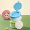 conteneur de poudre corporelle pour bébé, avec bouffée de poudre, portable, sécurité vide, boîte de rangement de poudre corporelle pour nouveau nés, porte bouffée cosmétique