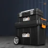 mallette à outils professionnelle rigide à roues, valise multifonctionnelle Étanche, accessoires de rangement en plastique