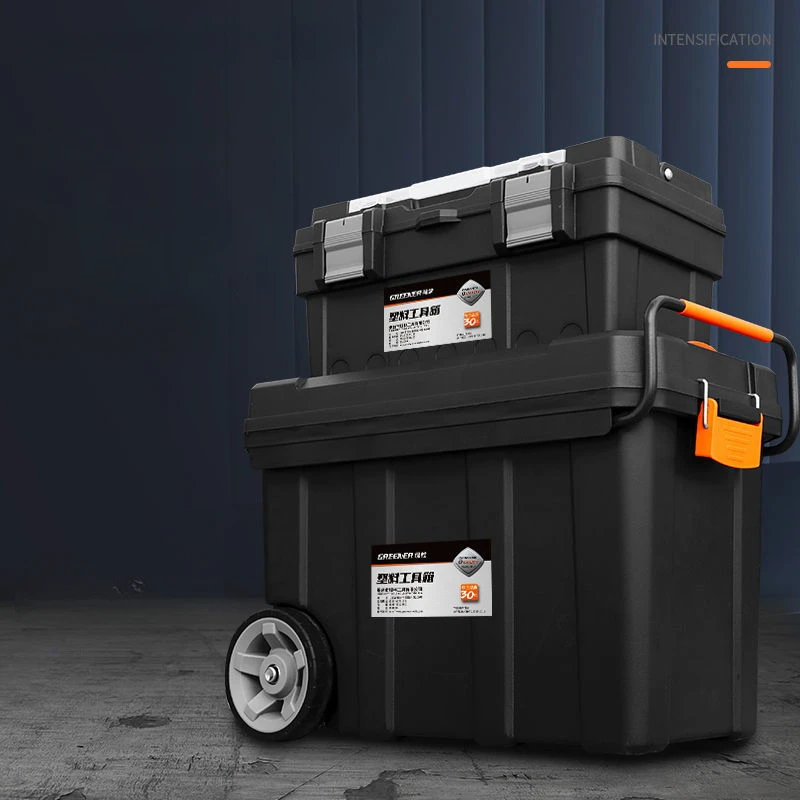 mallette à outils professionnelle rigide à roues, valise multifonctionnelle Étanche, accessoires de rangement en plastique