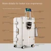 valise de grande capacité 30 pouces, robuste et durable abs + pc, bagages roulants, cadre en aluminium, boîtier de chariot de cabine, boîte d'embarquement de 20 pouces