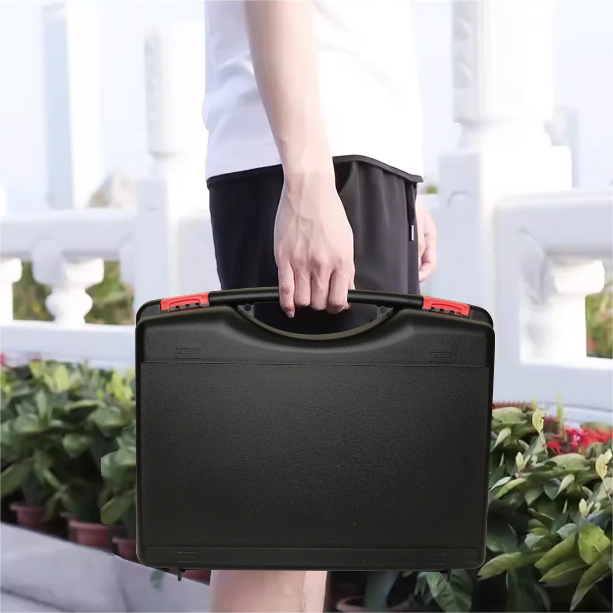 valise légère avec éponge, boîte de rangement portable en plastique, mallette à outils de sécurité pour ordinateur portable, équipement électronique, mallette d'instruments 1 pièce