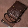 sac en cuir fait à la main pour homme, sacoche décontractée, sac initié, design vintage, sac à bandoulière, sac de téléphone en cuir, haute qualité, 03