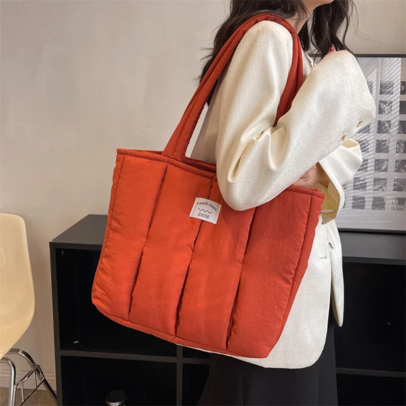 sac à main rembourré en coton pour femmes, fourre tout de luxe de styliste, sacs à bandoulière matelassés, sac de shopping, bourse bolsa hobo
