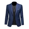 blazer formel pour hommes, vestes trempées solides, blazers d'affaires décontractés, mode masculine, fête de mariage, grande taille, 6xl m, printemps