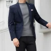 2025 slim fit mode costumes m 4xl haute qualité britannique décontracté couleur unie petit costume pour beaux hommes tout ajustement
