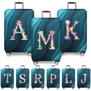 Ensemble de valise de voyage convient pour 18-32 po, housses en tissu commandées, accessoires de voyage, housses de protection des bagages, lettre rose Ensemble de valise de voyage convient pour 18-32 po, housses en tissu commandées, accessoires de voyage, housses de protection des bagages, lettre rose