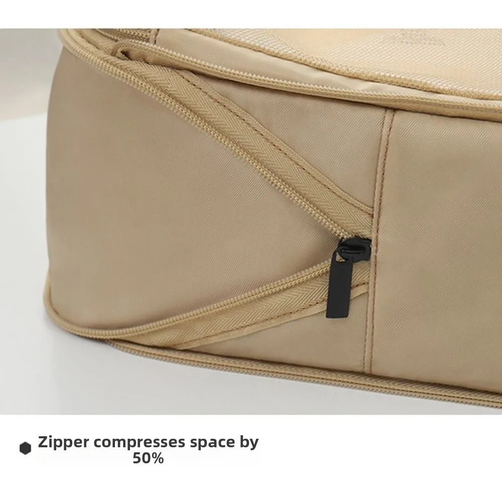 ensemble de sacs de rangement de voyage portables, valise à compression pliable, pochette transparente, organisateur d'emballage polyvalent 4/6 pièces