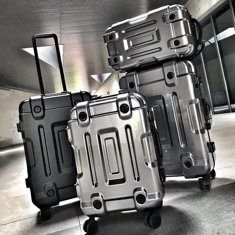 valise à roulettes grande capacité pour garçons, solide, épaisse, durable, bagage de voyage, silencieux, antichoc, étui d'embarquement, 20 po, 24/28 po