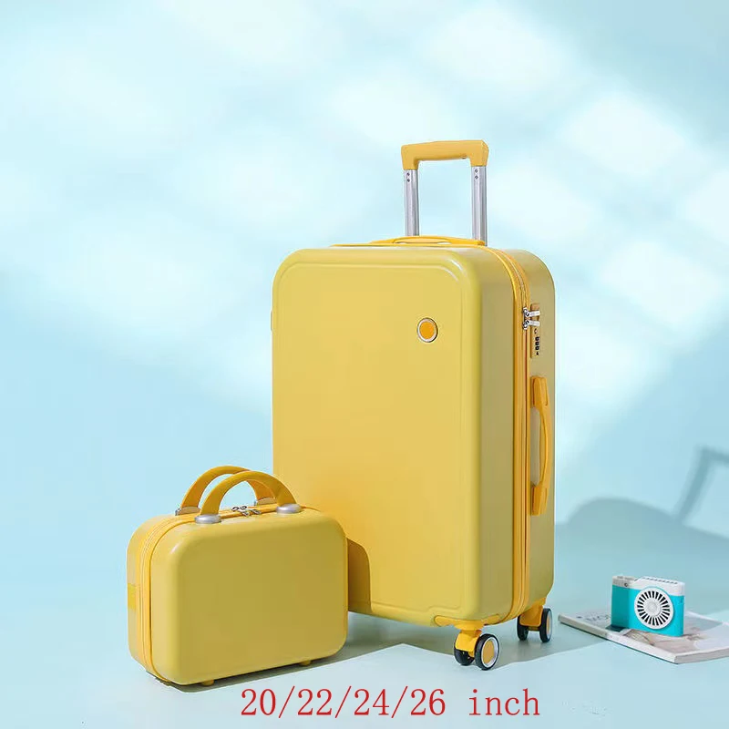 valise de voyage à roulettes pour femme, ensemble de bagages à roulettes, sac de cabine à main pour fille et étudiant, mode, 20 po, 22 po, 24/26 po