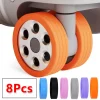 Protecteur de roues en silicone pour bagages, étui de chariot silencieux, manchon de roulette, bagages de voyage, accessoires de valise, bruit SAP, 8 pièces Protecteur de roues en silicone pour bagages, étui de chariot silencieux, manchon de roulette, bagages de voyage, accessoires de valise, bruit SAP, 8 pièces