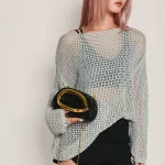 Sac à main pour femme en cuir à chevrons inspiré du créateur de plaisance et Paris Commuter Look vintage ​