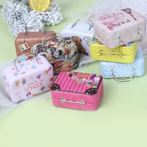 Mini valise en métal pour poupées, jouets miniatures, décoration de la maison, course de coffre, mode Mini valise en métal pour poupées, jouets miniatures, décoration de la maison, course de coffre, mode